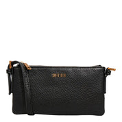 Bolsa Transversal Santa Lolla Preta Textura Floater Zíper