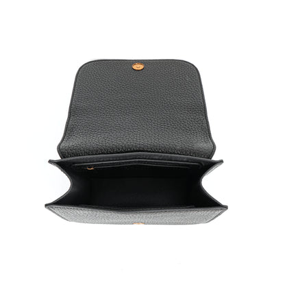 Bolsa Transversal Santa Lolla Preta Texturizada