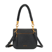 Bolsa Transversal Santa Lolla Preta Texturizada