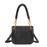 Bolsa Transversal Santa Lolla Preta Texturizada