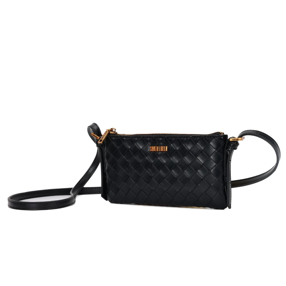 Bolsa Transversal Santa Lolla Preta Tressê