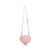 Bolsa Transversal Santa Lolla Rosa Coração Tachas