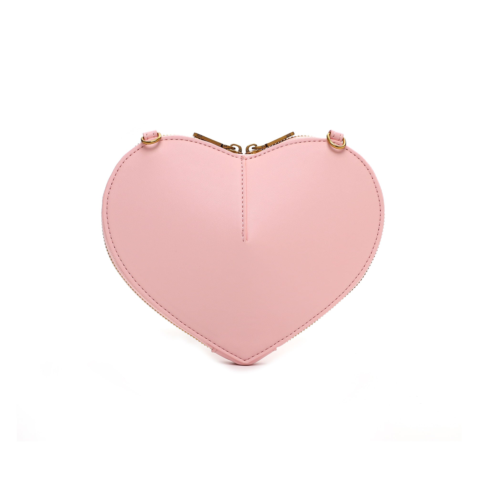 Bolsa Transversal Santa Lolla Rosa Coração Tachas