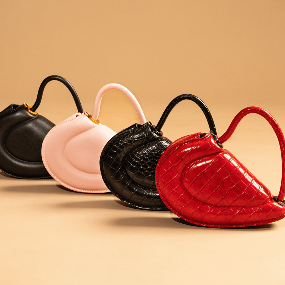 Bolsa Transversal Santa Lolla Rosa Corrente Dourada