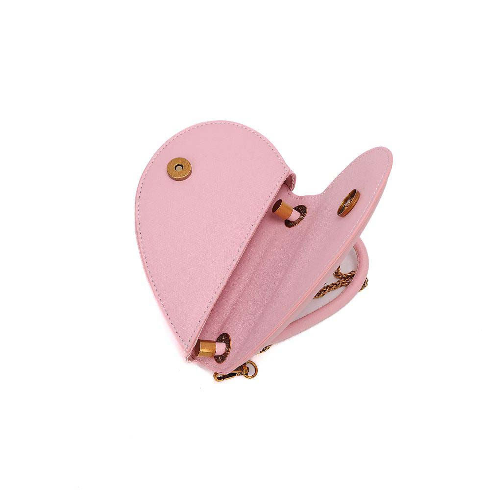 Bolsa Transversal Santa Lolla Rosa Corrente Dourada