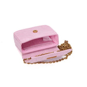Bolsa Transversal Santa Lolla Rosa Croco Corrente