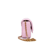 Bolsa Transversal Santa Lolla Rosa Croco Corrente