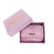 Bolsa Transversal Santa Lolla Rosa Croco Corrente