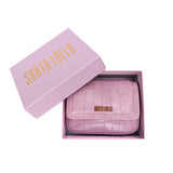Bolsa Transversal Santa Lolla Rosa Croco Corrente