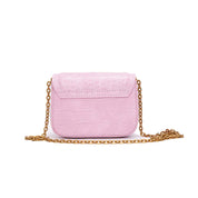 Bolsa Transversal Santa Lolla Rosa Croco Corrente