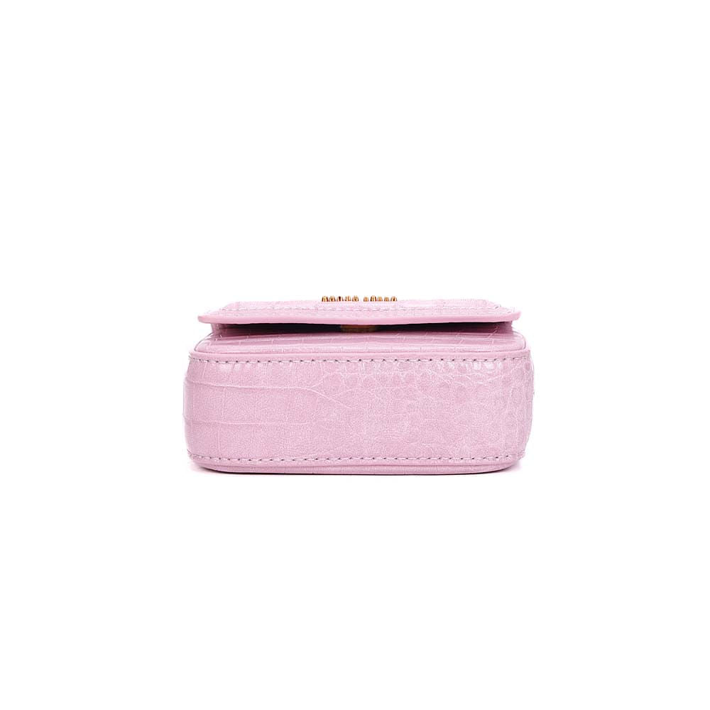 Bolsa Transversal Santa Lolla Rosa Croco Corrente