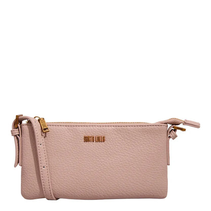 Bolsa Transversal Santa Lolla Rosa Floater Zíper Dourado