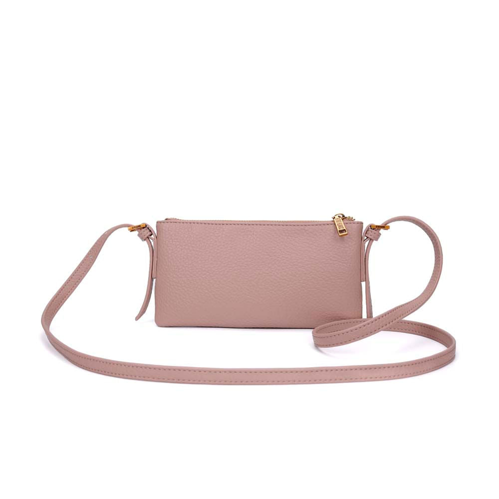 Bolsa Transversal Santa Lolla Rosa Floater Zíper Dourado