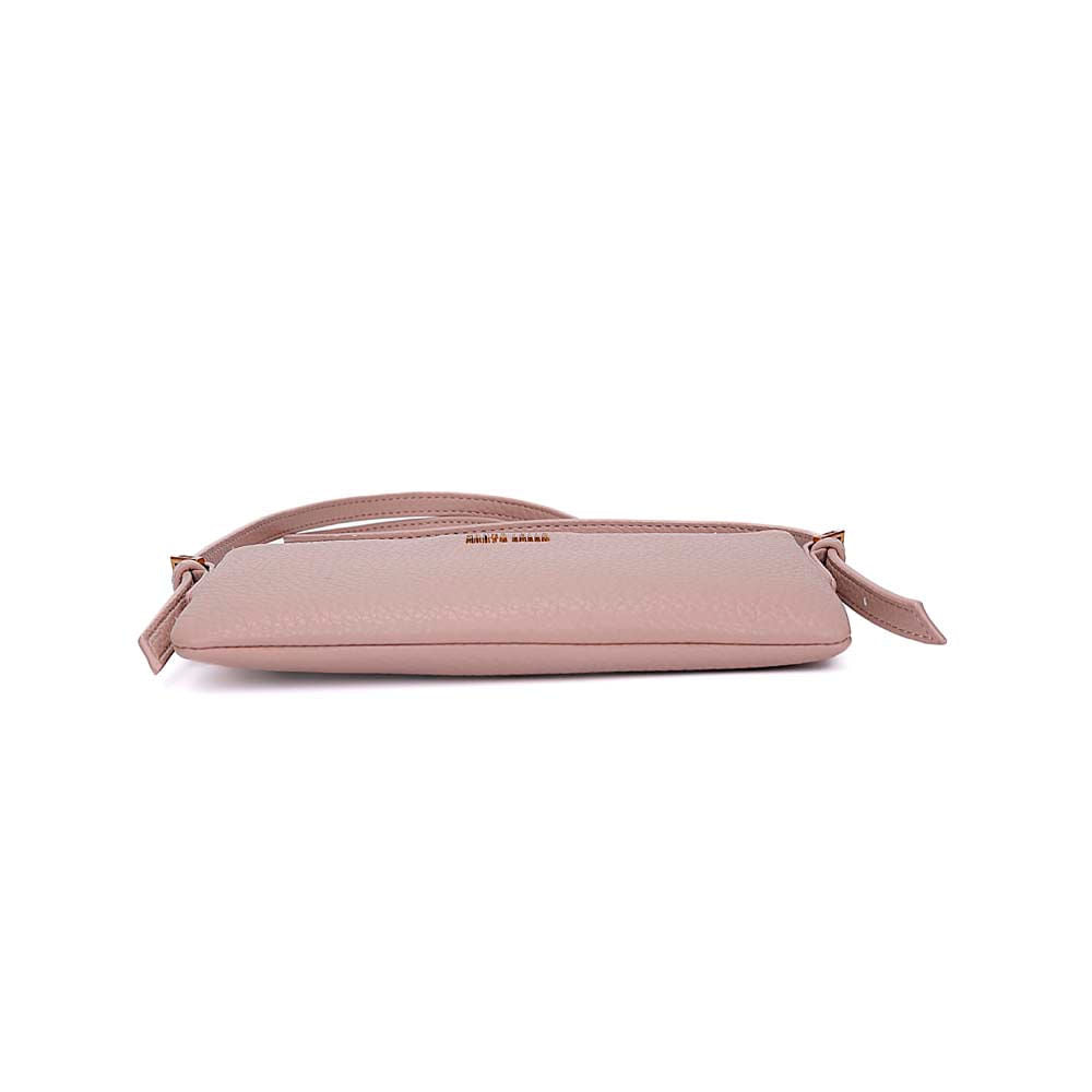 Bolsa Transversal Santa Lolla Rosa Floater Zíper Dourado