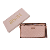Bolsa Transversal Santa Lolla Rosa Tresse Zíper