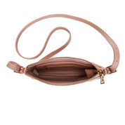 Bolsa Transversal Santa Lolla Rosa Tresse Zíper