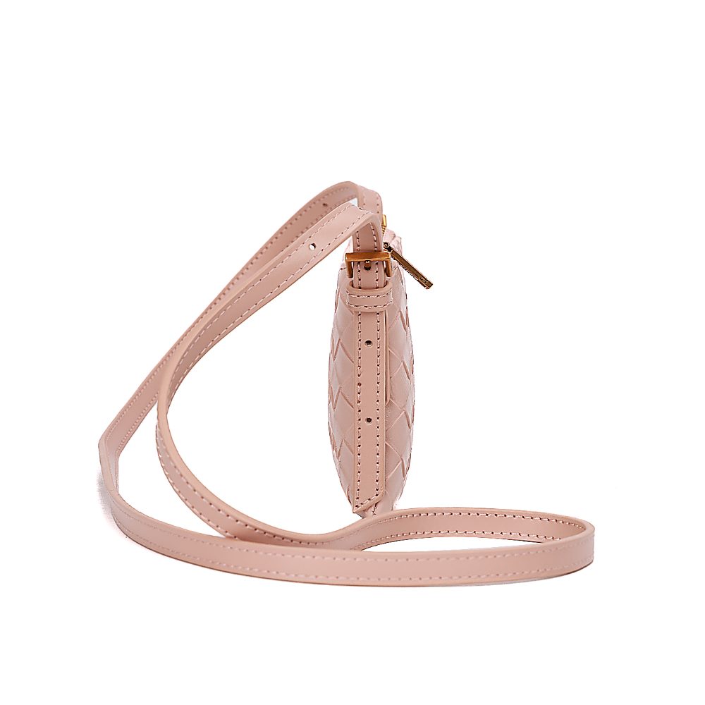 Bolsa Transversal Santa Lolla Rosa Tresse Zíper