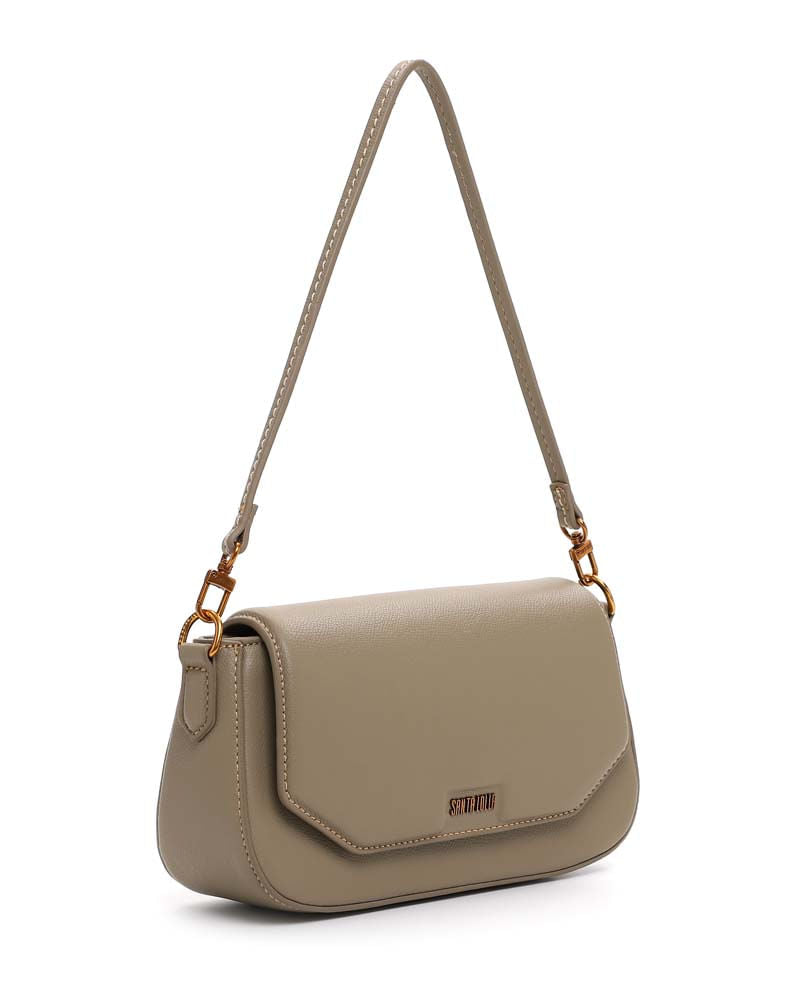 Bolsa Transversal Santa Lolla Taupe Aba Estruturada