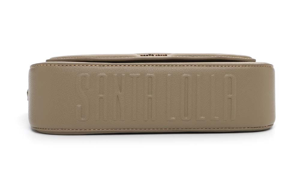 Bolsa Transversal Santa Lolla Taupe Aba Estruturada