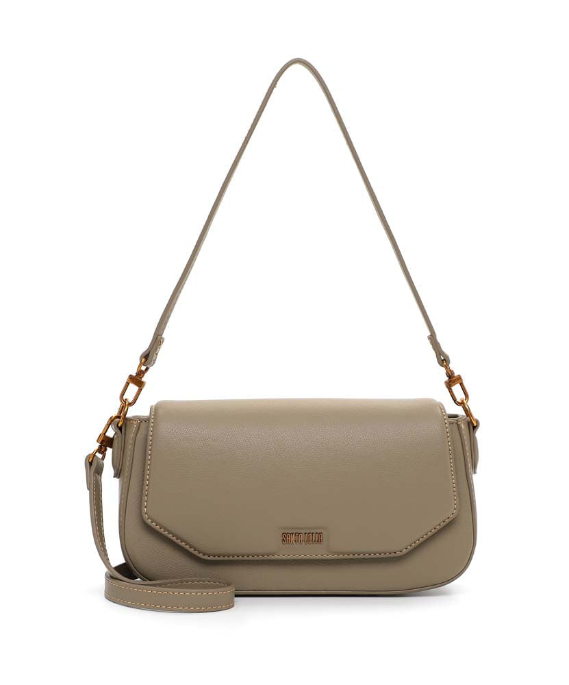 Bolsa Transversal Santa Lolla Taupe Aba Estruturada