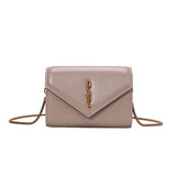 Bolsa Transversal Santa Lolla Taupe Alça Corrente