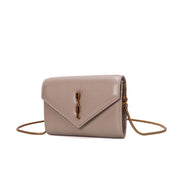 Bolsa Transversal Santa Lolla Taupe Alça Corrente