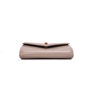 Bolsa Transversal Santa Lolla Taupe Alça Corrente