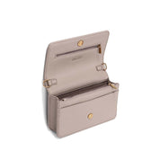 Bolsa Transversal Santa Lolla Taupe Corrente Dourada