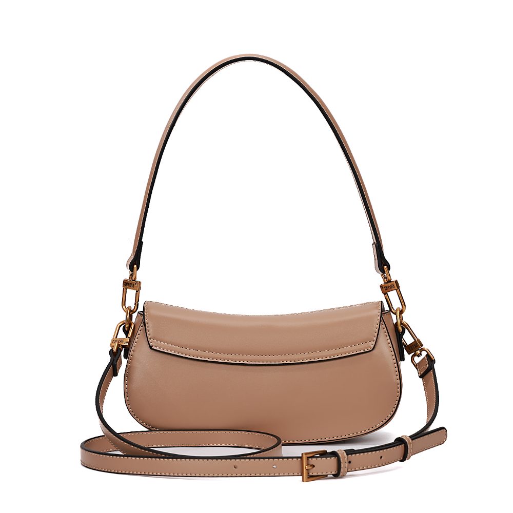 Bolsa Transversal Santa Lolla Taupe Fecho Dourado