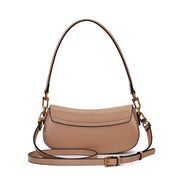 Bolsa Transversal Santa Lolla Taupe Fecho Dourado