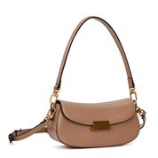 Bolsa Transversal Santa Lolla Taupe Fecho Dourado