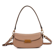 Bolsa Transversal Santa Lolla Taupe Fecho Dourado