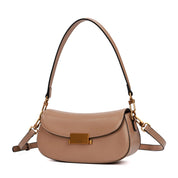 Bolsa Transversal Santa Lolla Taupe Fecho Dourado