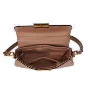 Bolsa Transversal Santa Lolla Taupe Fecho Dourado