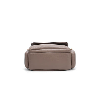 Bolsa Transversal Santa Lolla Taupe Zíper Duplo