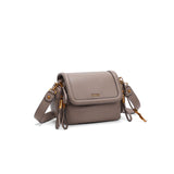 Bolsa Transversal Santa Lolla Taupe Zíper Duplo