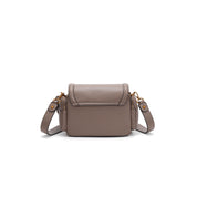 Bolsa Transversal Santa Lolla Taupe Zíper Duplo