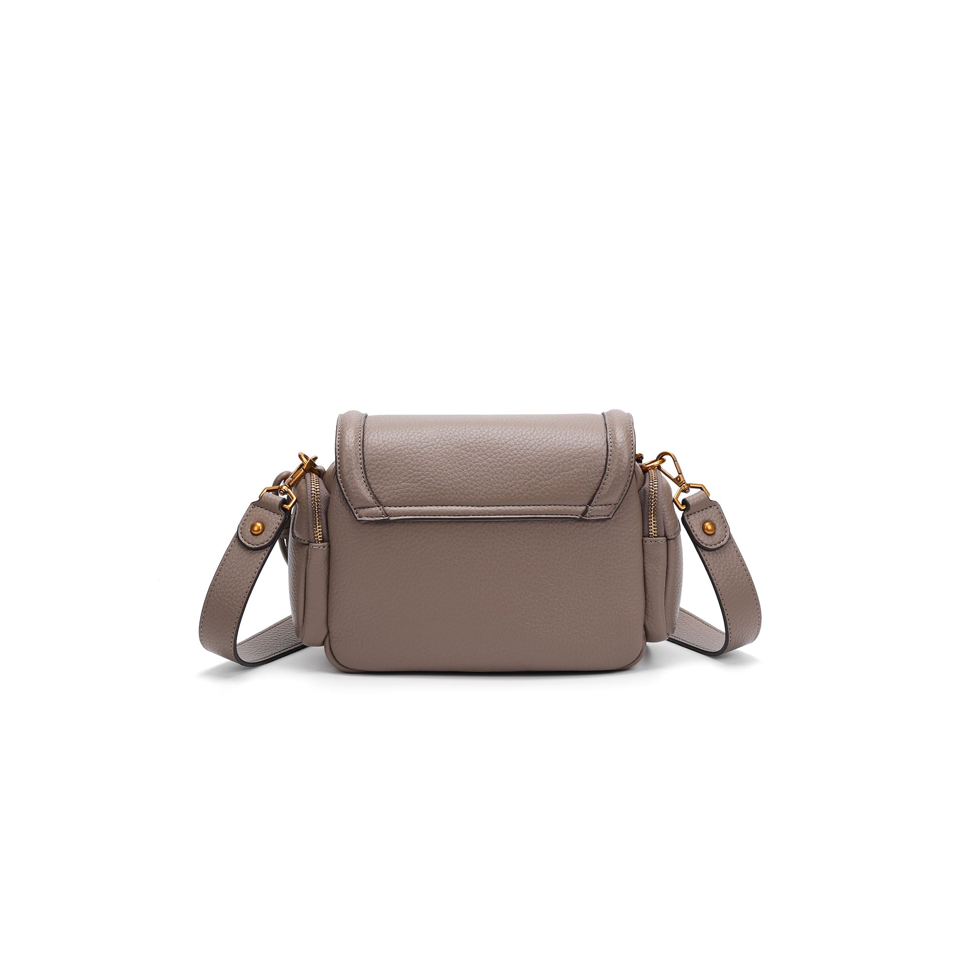 Bolsa Transversal Santa Lolla Taupe Zíper Duplo
