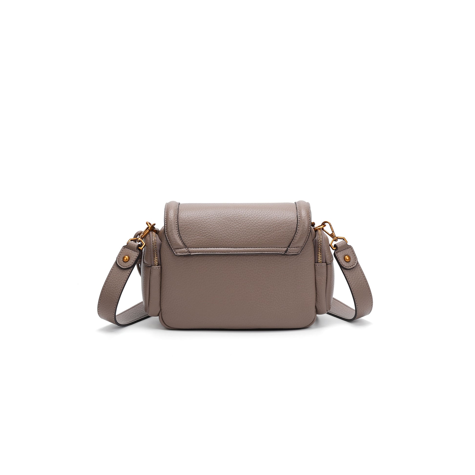 Bolsa Transversal Santa Lolla Taupe Zíper Duplo
