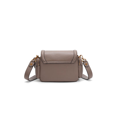 Bolsa Transversal Santa Lolla Taupe Zíper Duplo