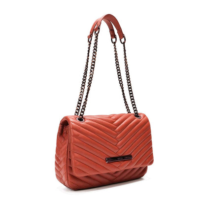 Bolsa Transversal Santa Lolla Terracota Alça Corrente