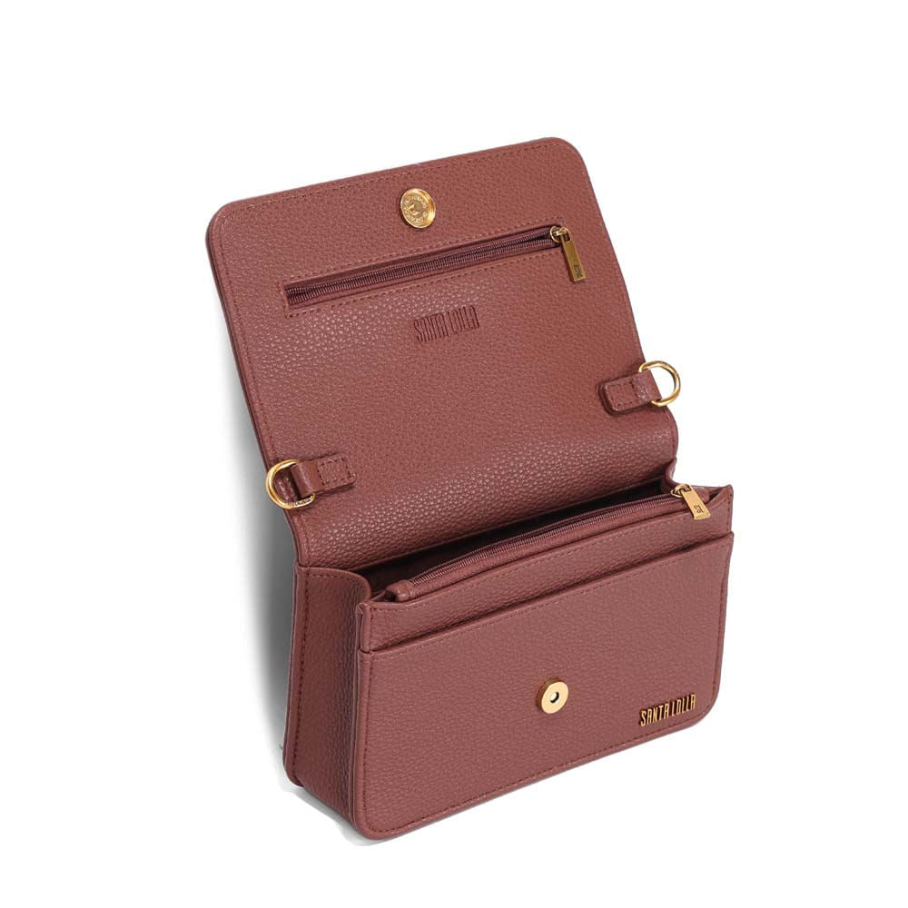 Bolsa Transversal Santa Lolla Terracota Alça Corrente