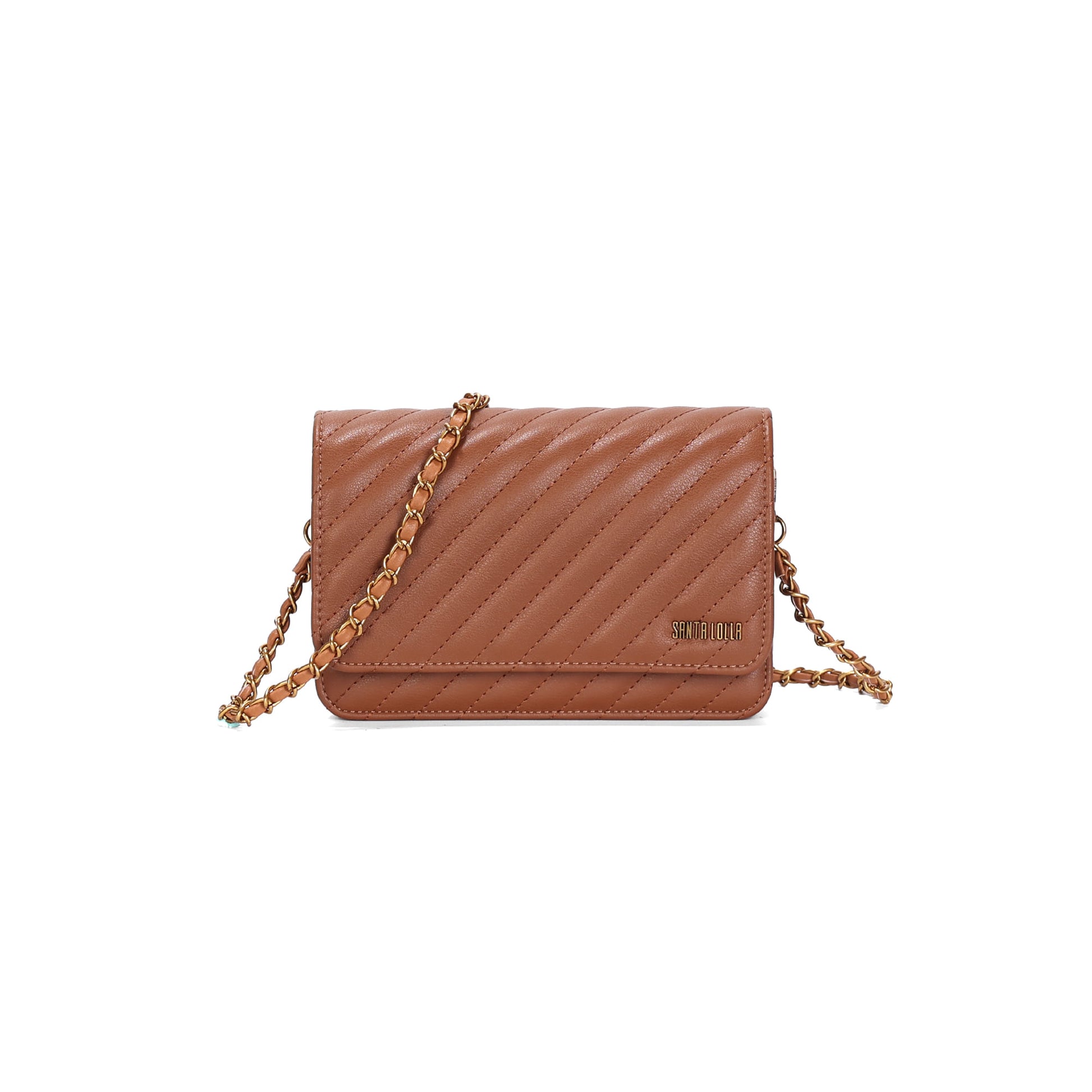 Bolsa Transversal Santa Lolla Terracota Alça Corrente