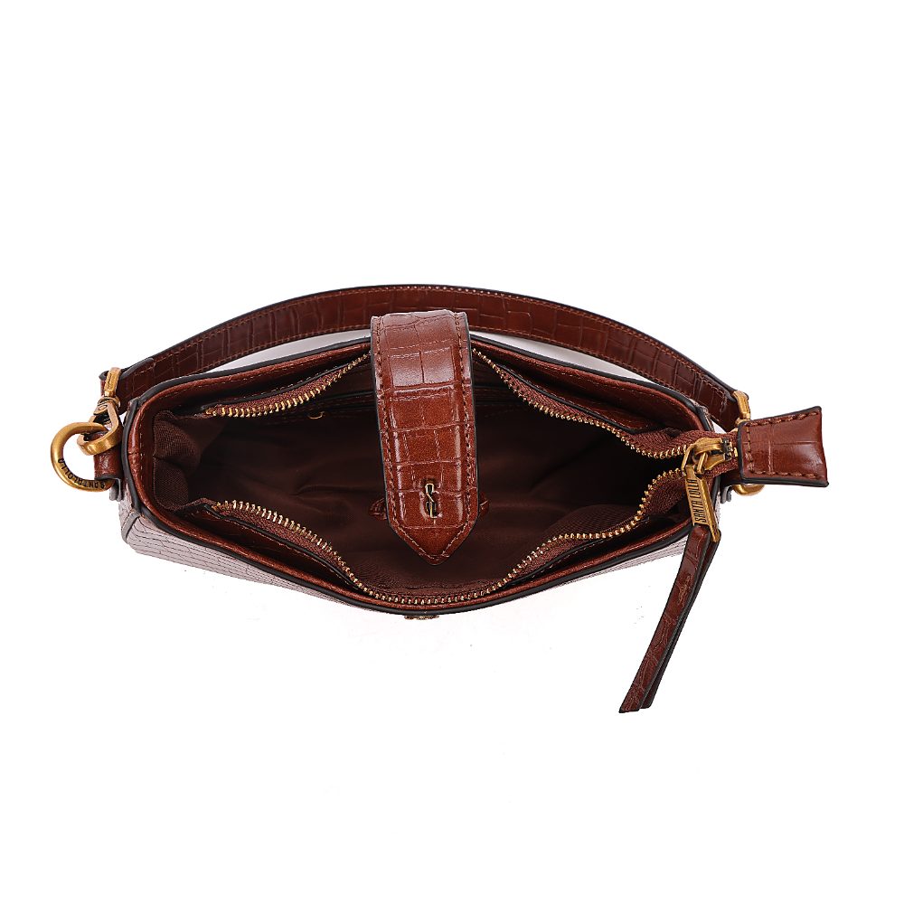 Bolsa Transversal Santa Lolla Terracota Croco Pequena