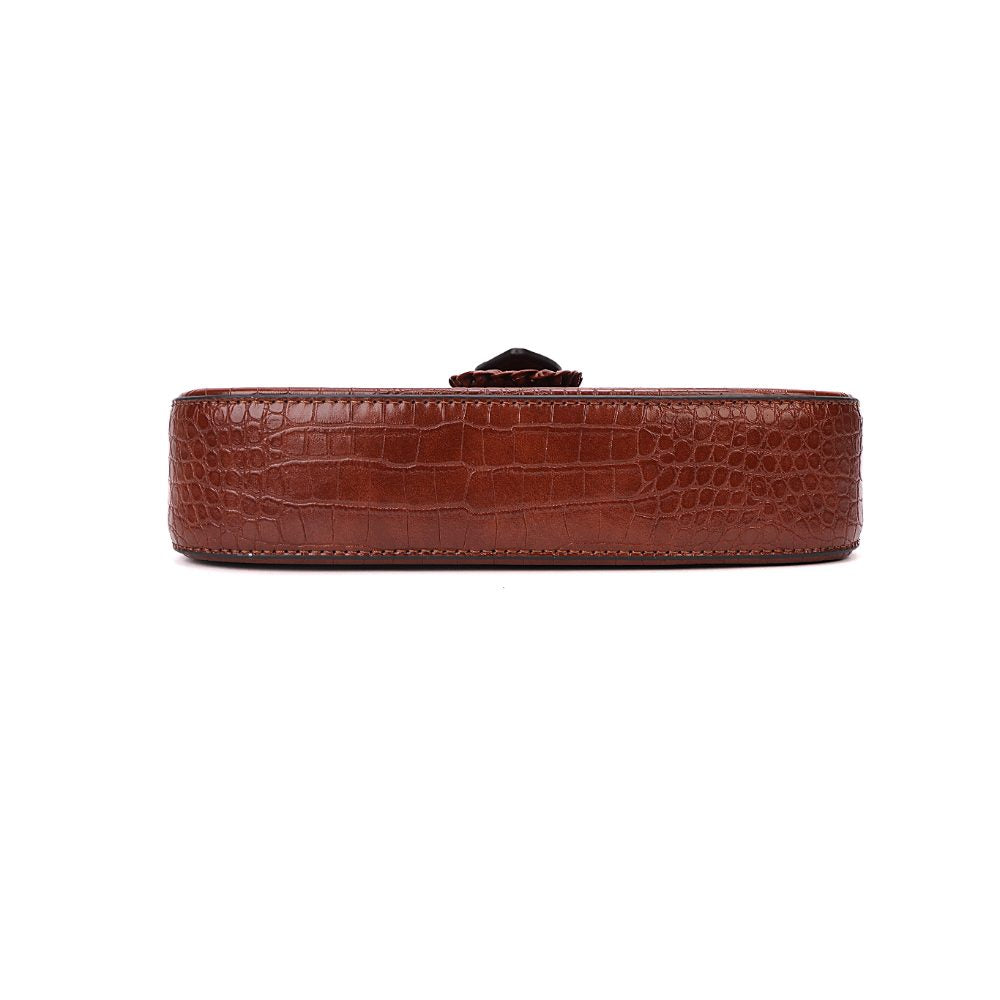 Bolsa Transversal Santa Lolla Terracota Croco Pequena