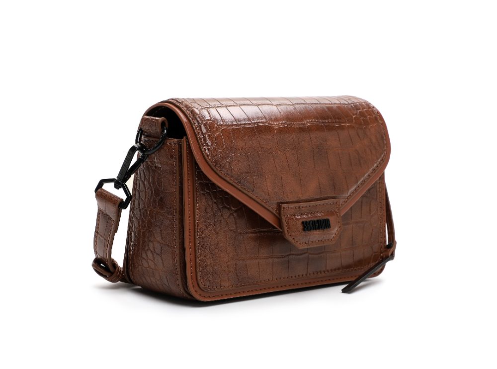 Bolsa Transversal Santa Lolla Terracota Croco Pequena