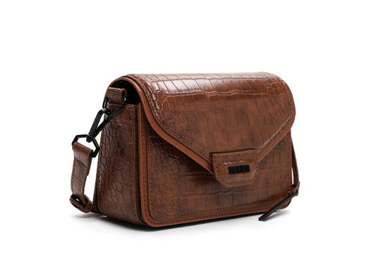 Bolsa Transversal Santa Lolla Terracota Croco Pequena