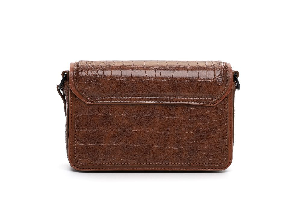 Bolsa Transversal Santa Lolla Terracota Croco Pequena