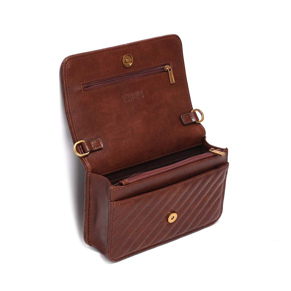 Bolsa Transversal Santa Lolla Terracota Matelassê