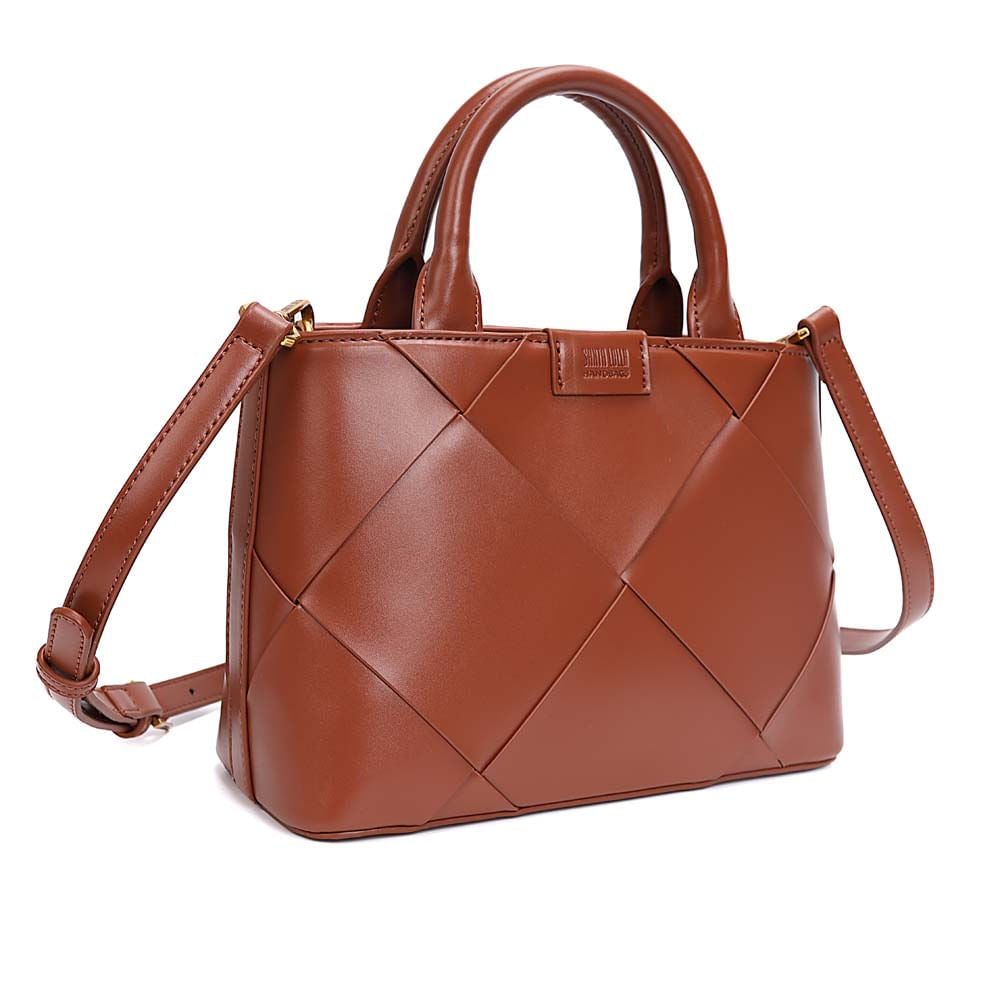 Bolsa Transversal Santa Lolla Terracota Trama Geométrica